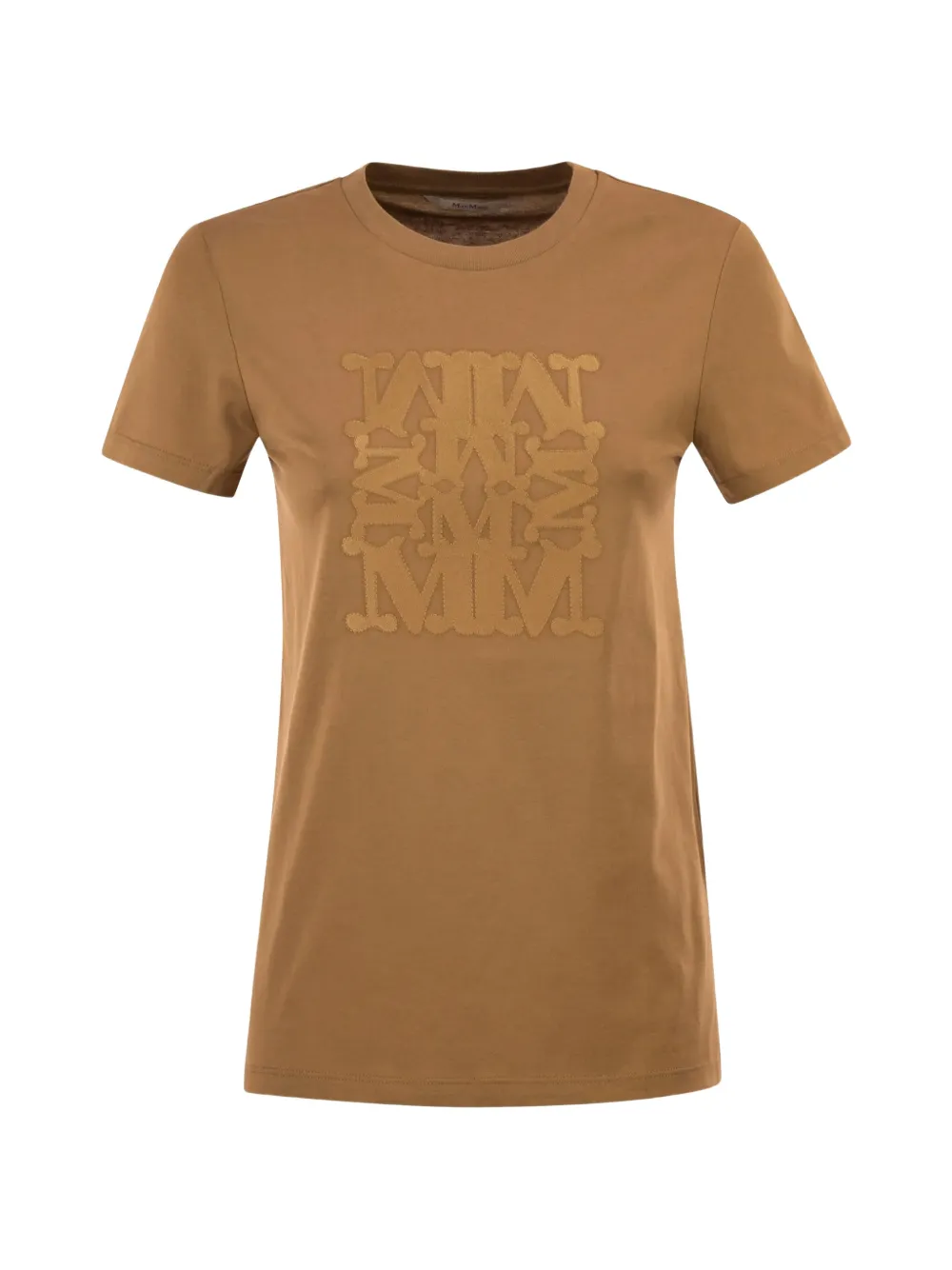 Max Mara logo-embroidered T-shirt - Marrone
