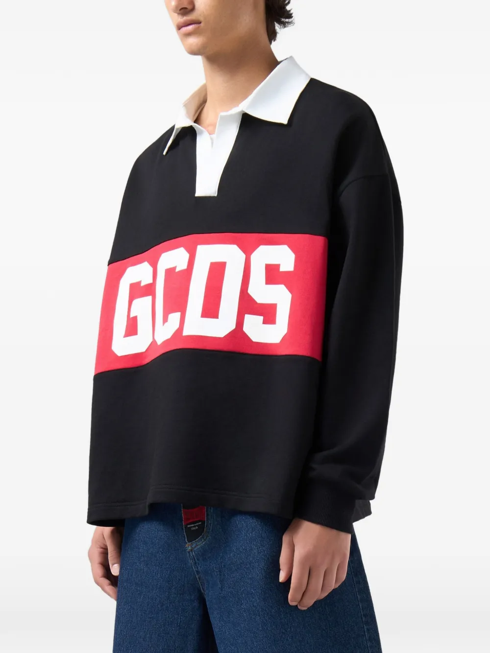 GCDS Sweater met logoprint Zwart