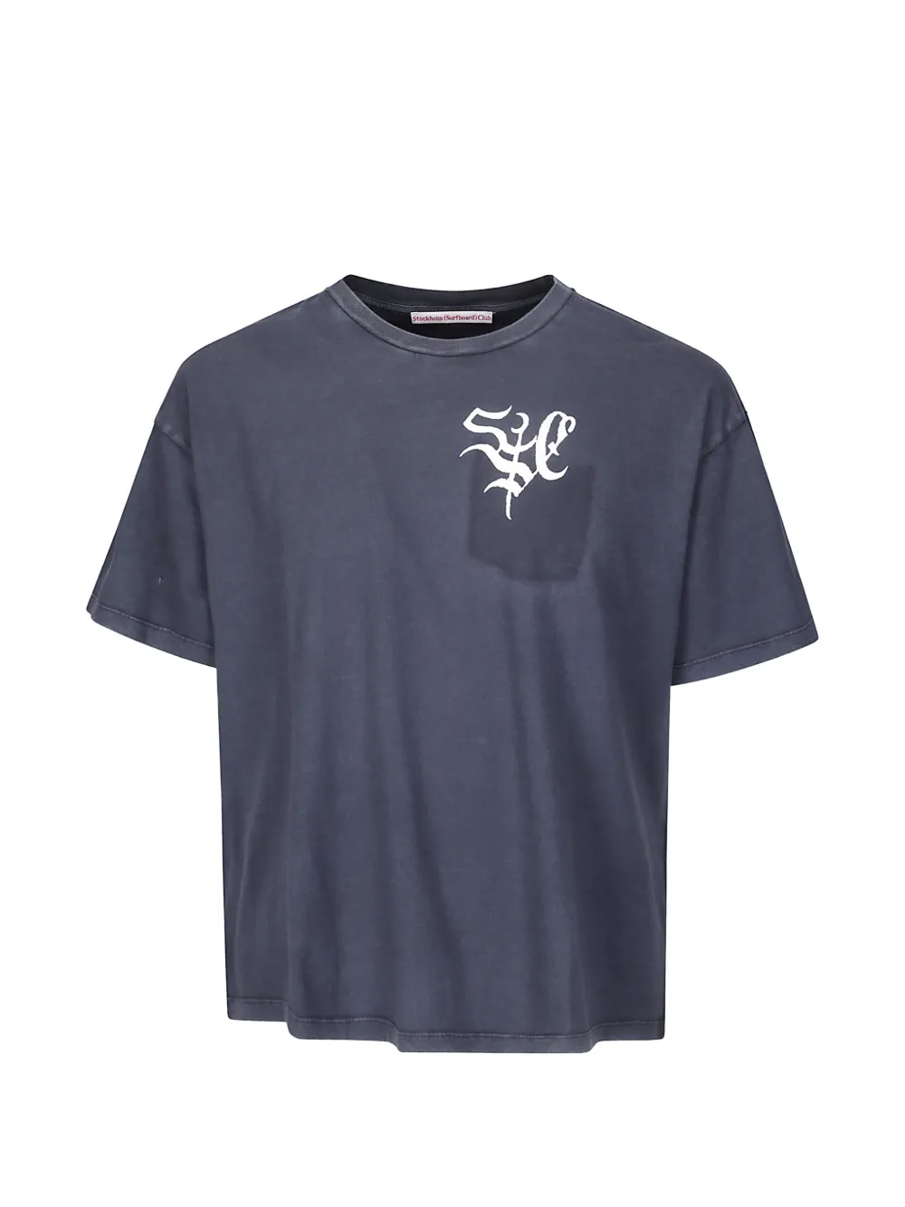 Stockholm Surfboard Club logo-print pocket T-shirt - Nero