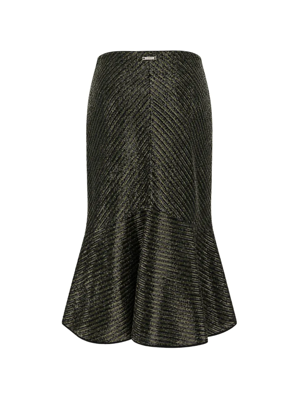 Iceberg chevron-knit flared midi skirt - Schwarz