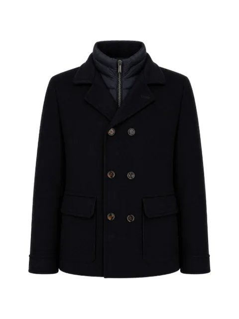 Moorer double-breasted layered jacket