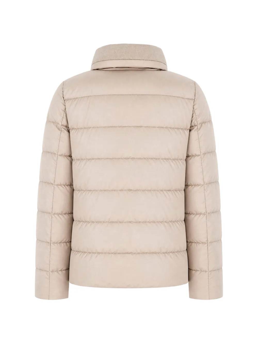 Moorer Argentea gewatteerd jack met trechterhals Beige