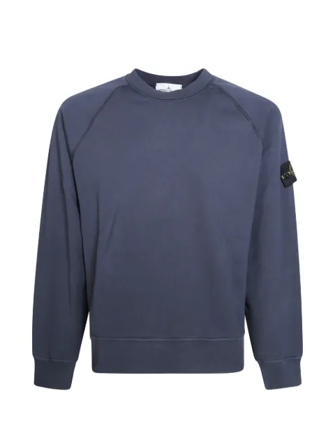 Stone Island logo-patch raglan-sleeve sweatshirt