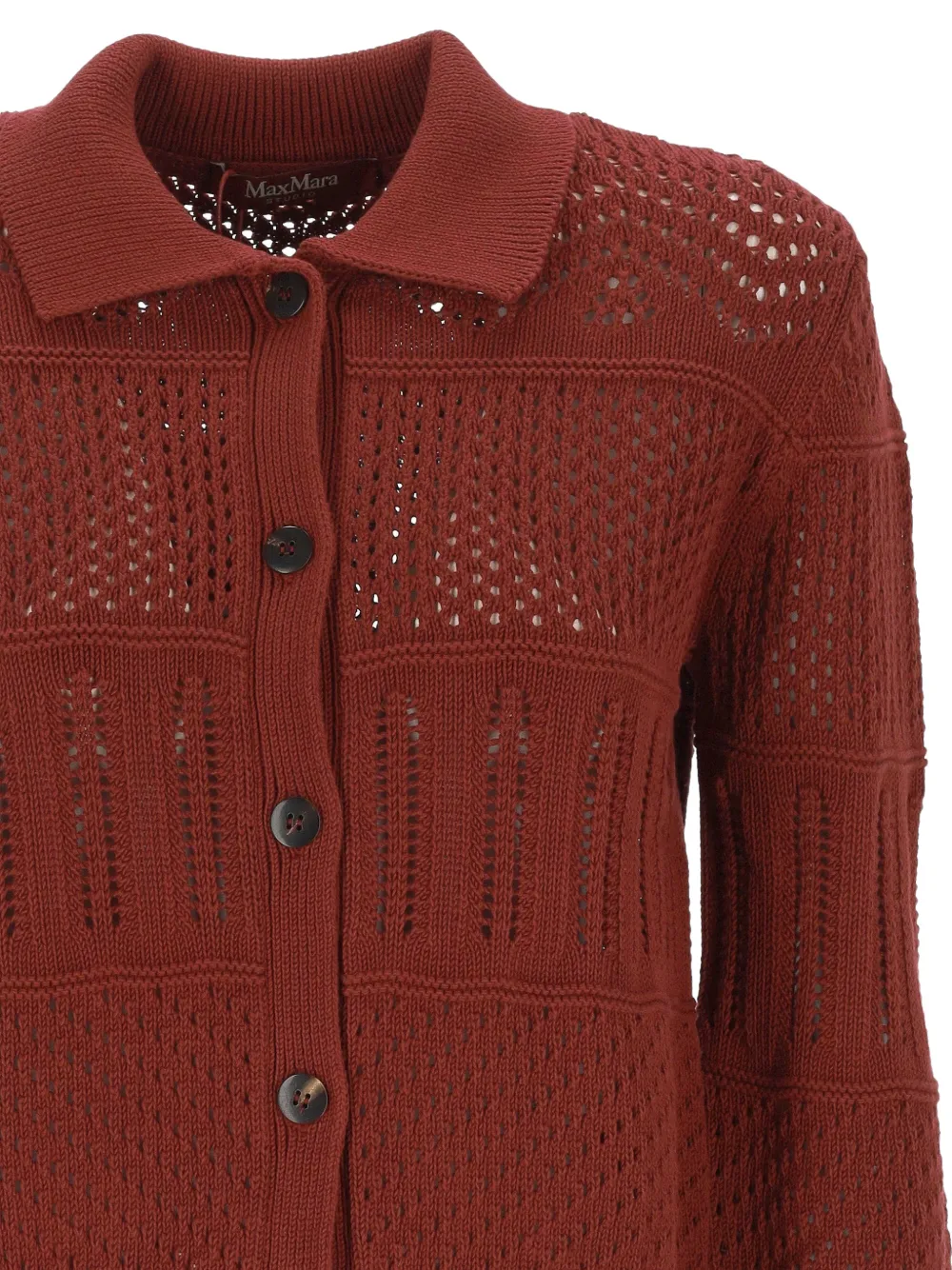 Max Mara Opengebreid vest Rood