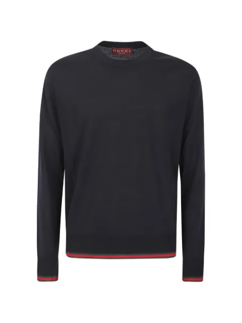 Gucci wool knit sweater with web
