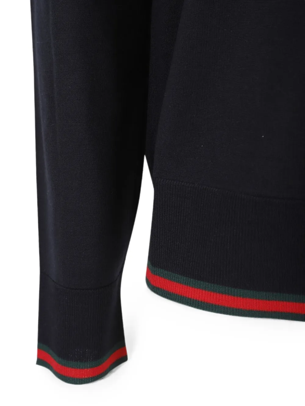 Gucci Wollen gebreide trui met Web-design Blauw