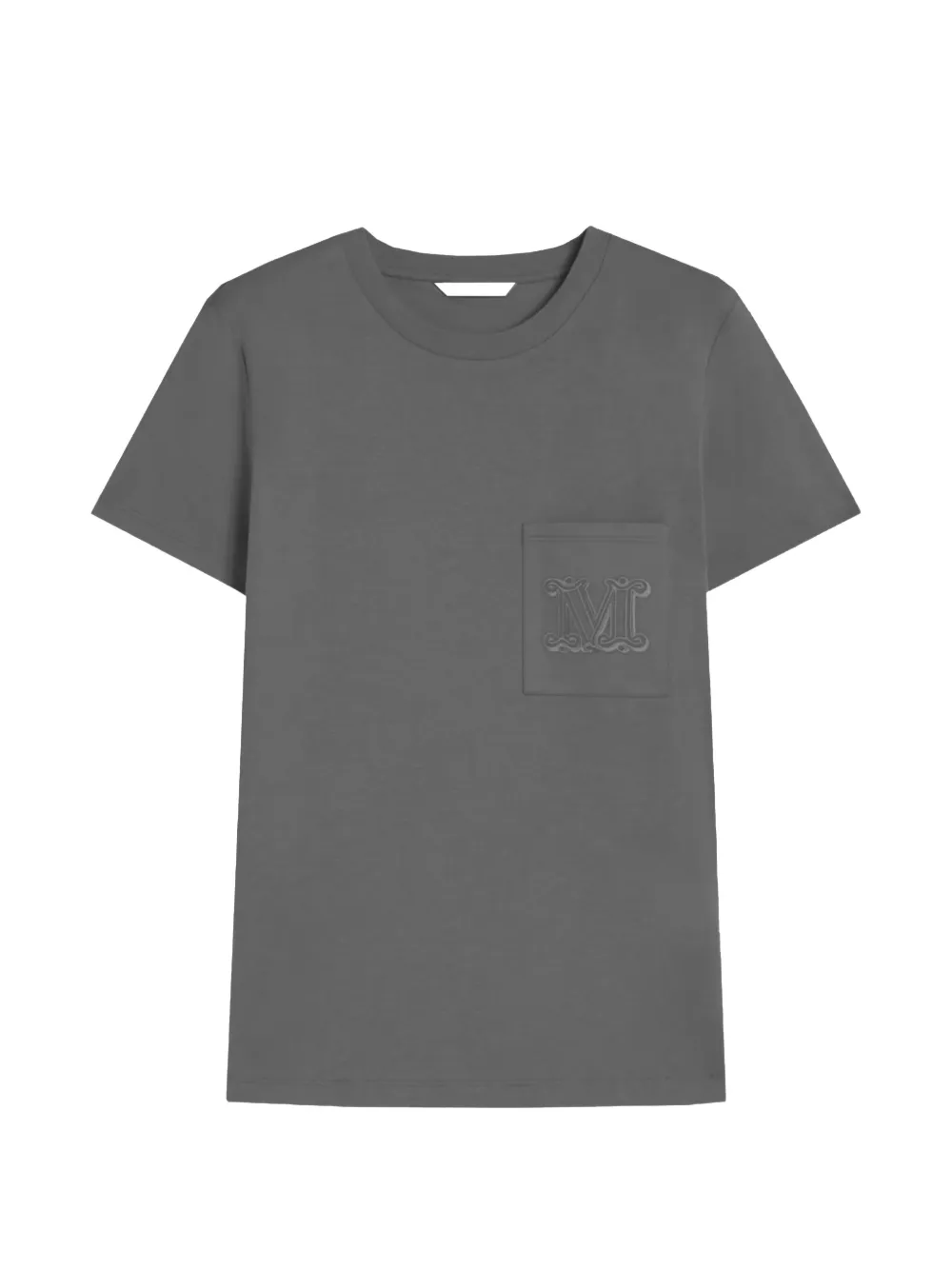 Max Mara logo-embroidered pocket T-shirt - Grigio