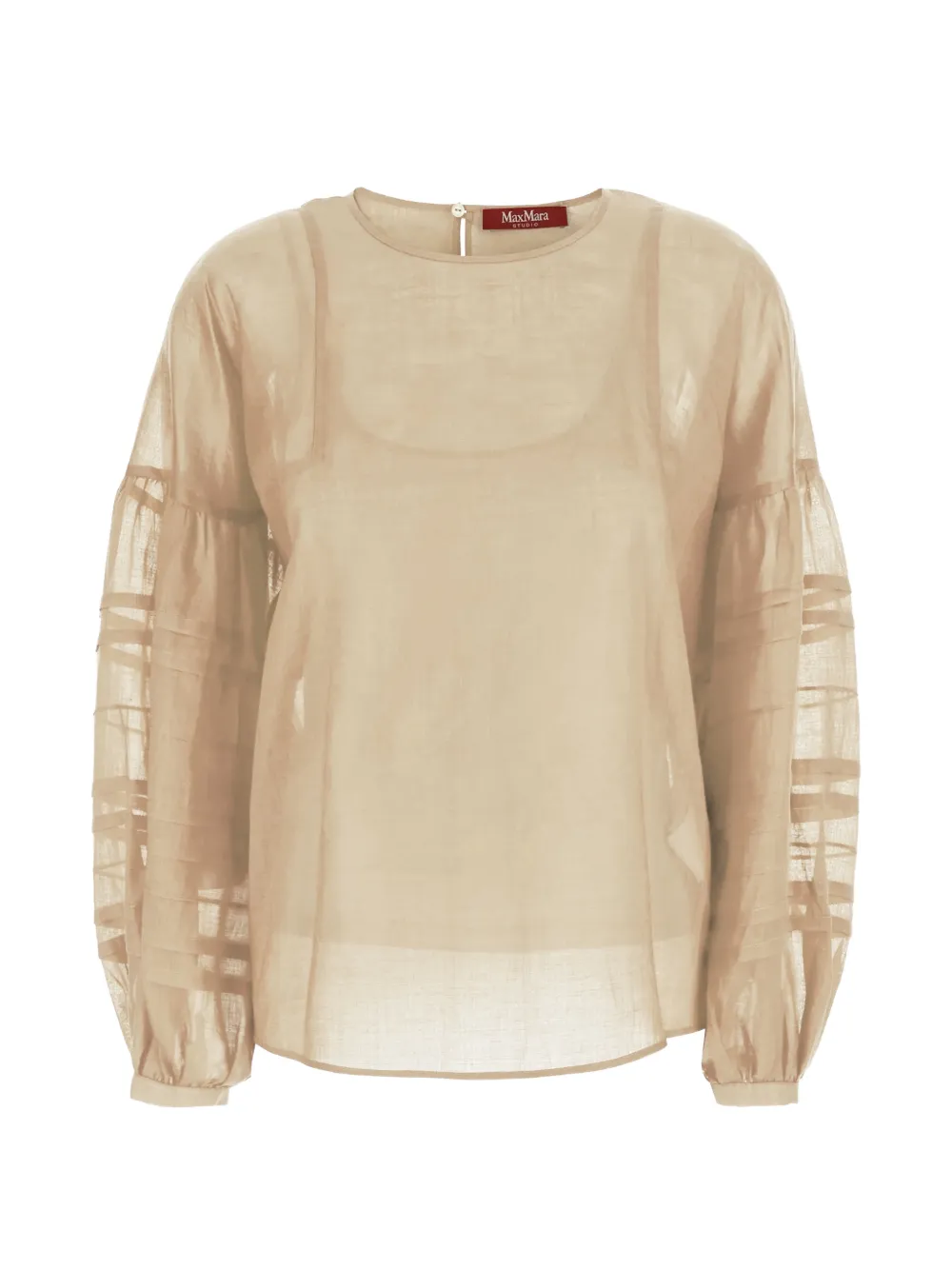 Max Mara sheer-panelled blouse - Nude