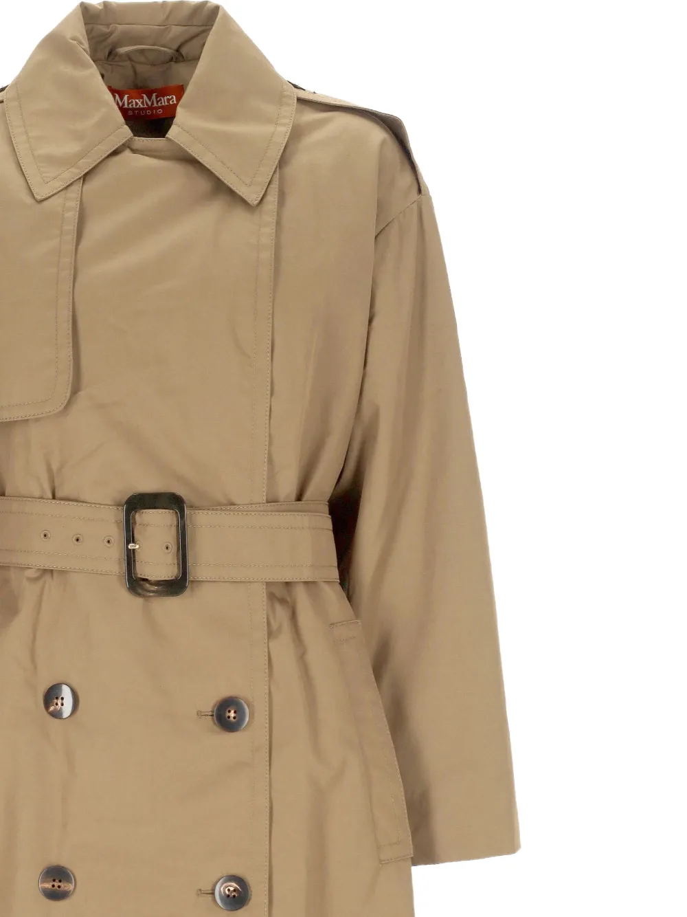 Max Mara belted double-breasted trench coat Beige