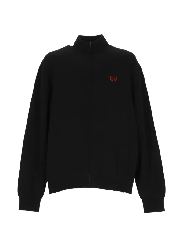 Balenciaga Laurel Classic Zip-up Sweater in Black
