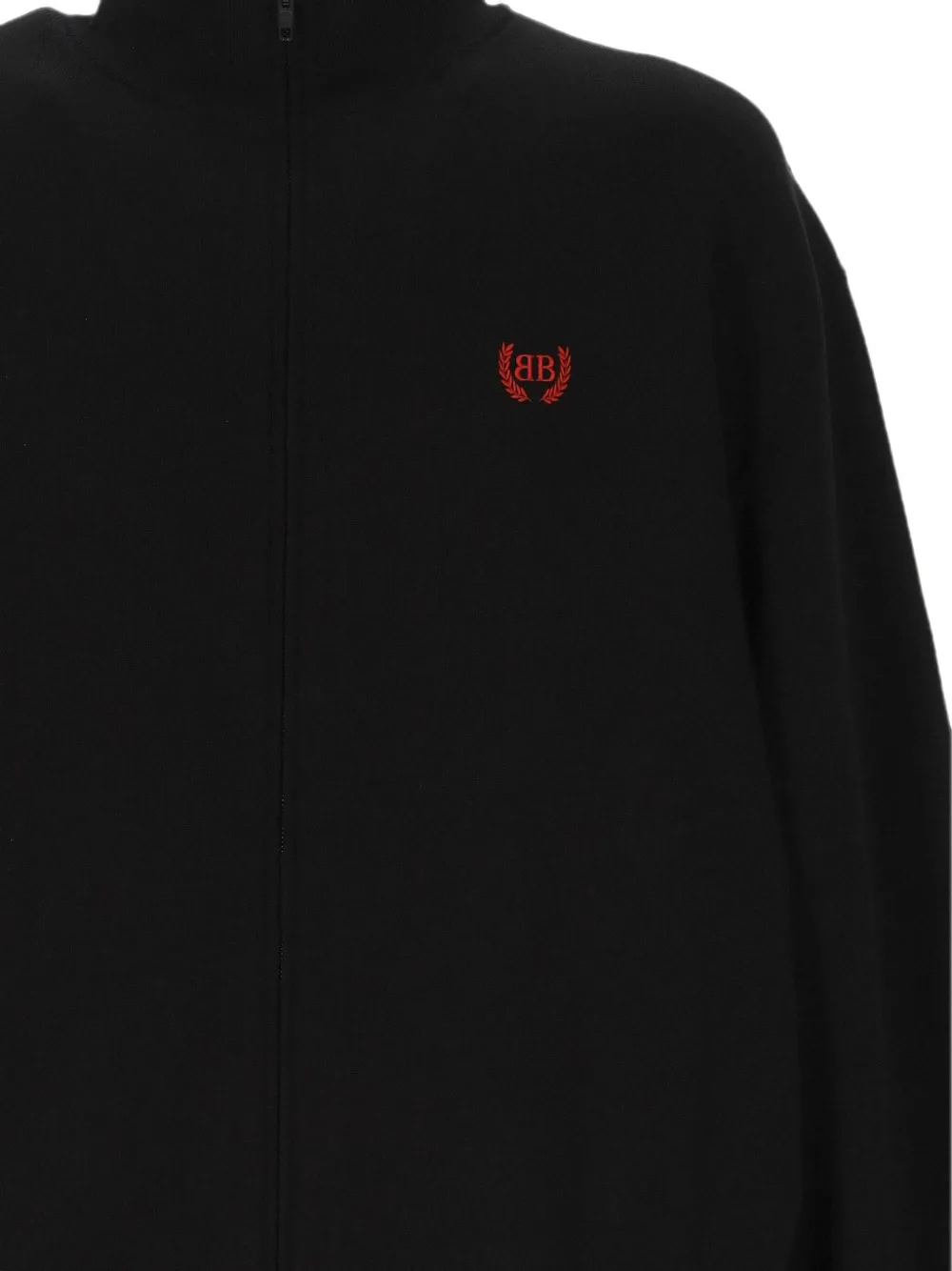 Balenciaga Laurel classic zip-up sweater in black Zwart