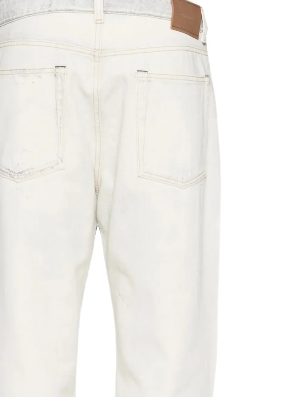 OUR LEGACY Jeans met digitale koffie-print Beige