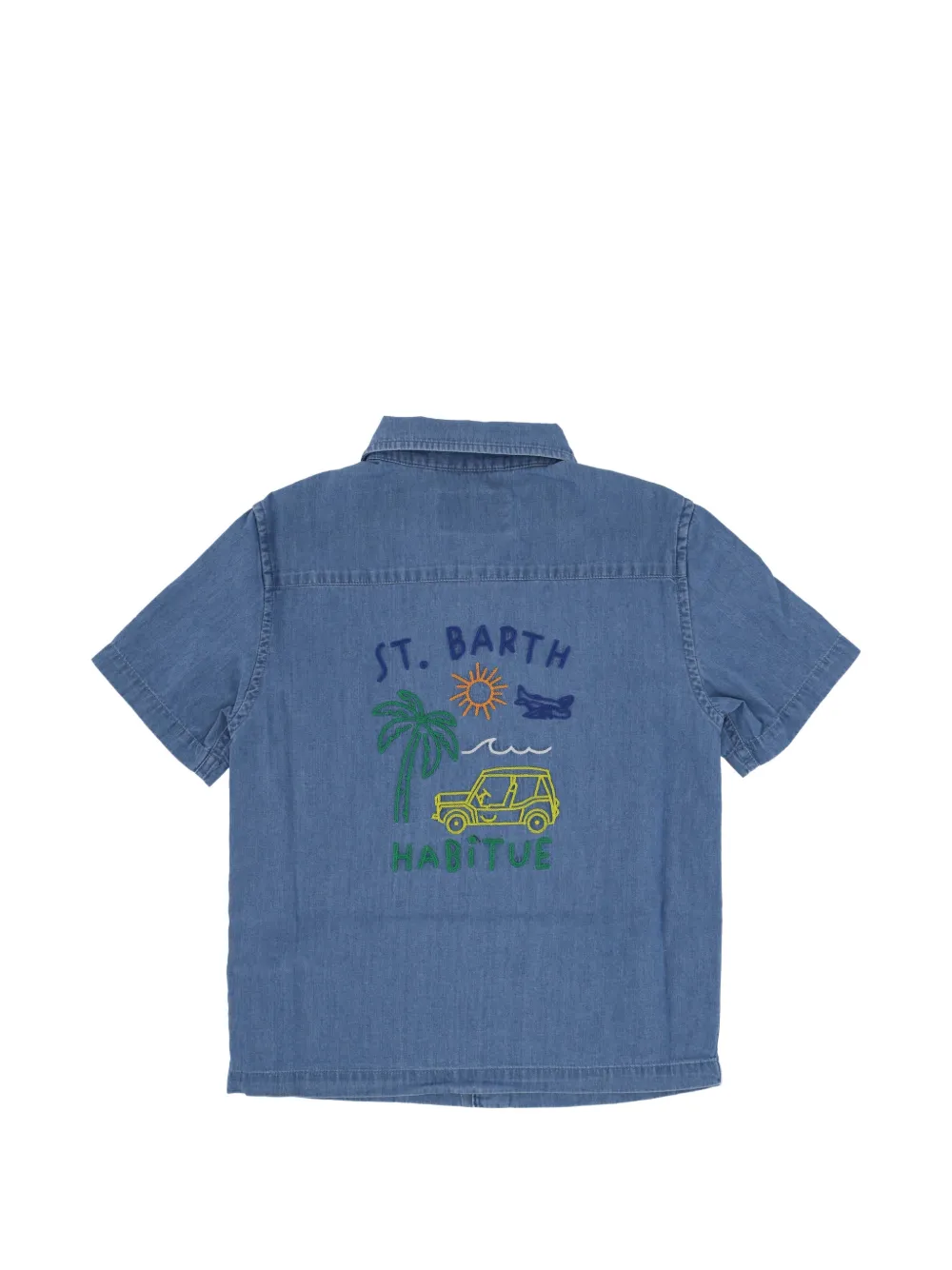 MC2 Saint Barth Kids shirt met borduurwerk Blauw