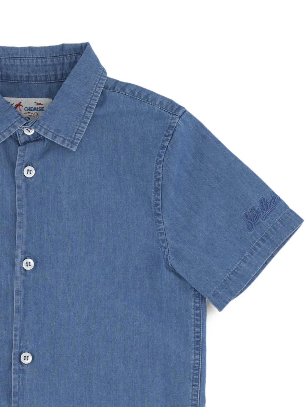 MC2 Saint Barth Kids shirt met borduurwerk Blauw