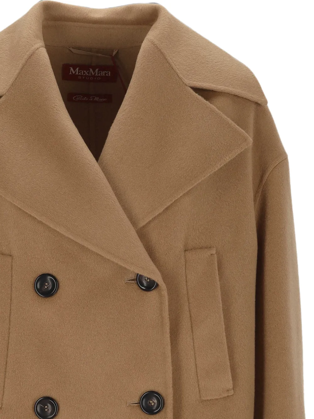 Max Mara Sailorjas met dubbele rij knopen Bruin