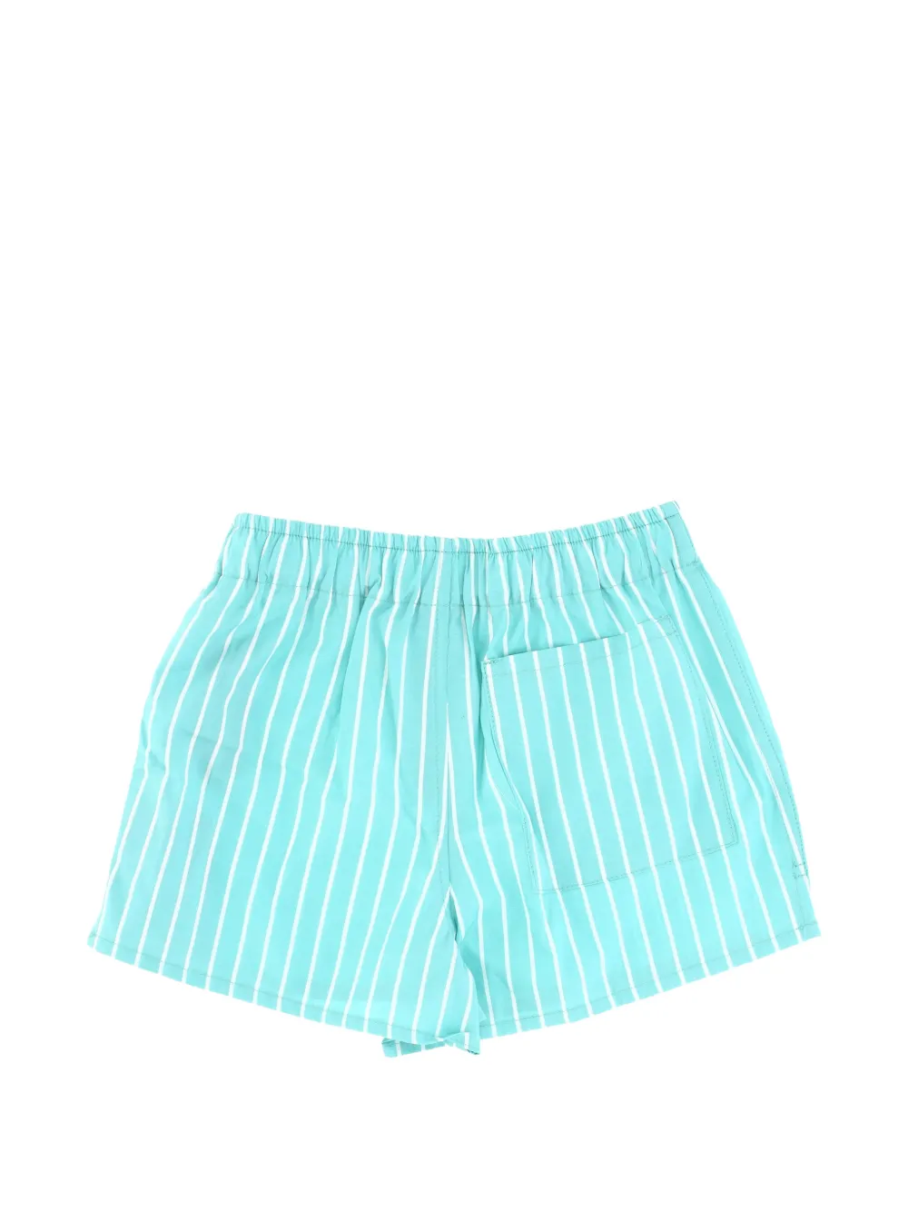 MC2 Saint Barth Kids Boxy gestreepte katoenen shorts Blauw