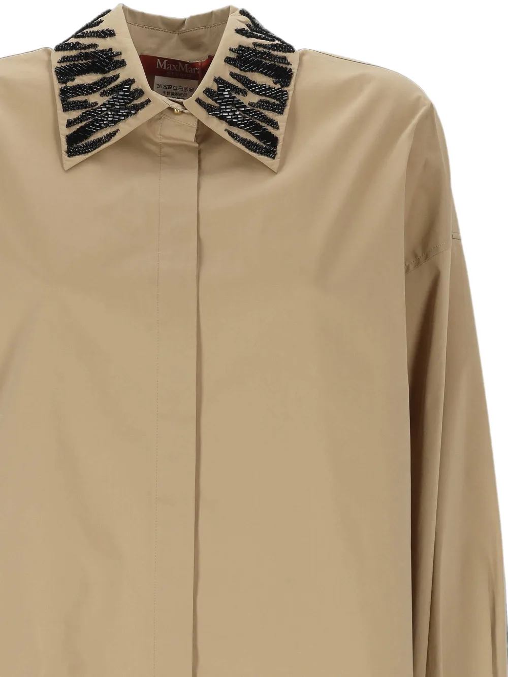 Max Mara bead-embellished shirt Beige