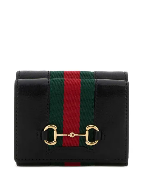 Gucci Horsebit Web small tri-fold wallet