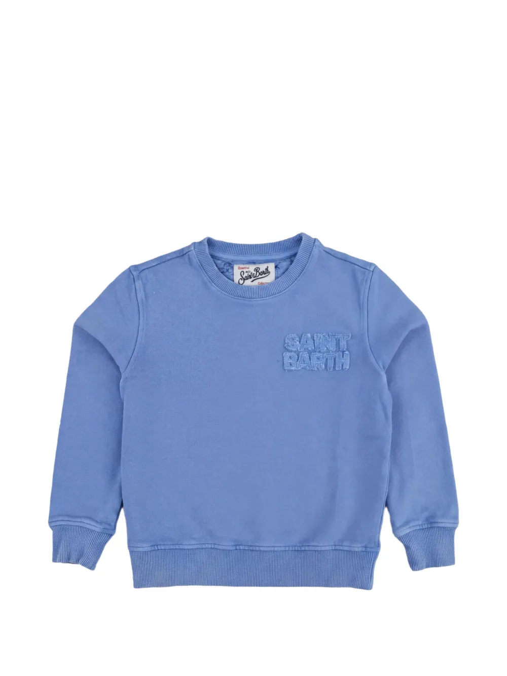 MC2 Saint Barth Kids pull à patch logo - Bleu
