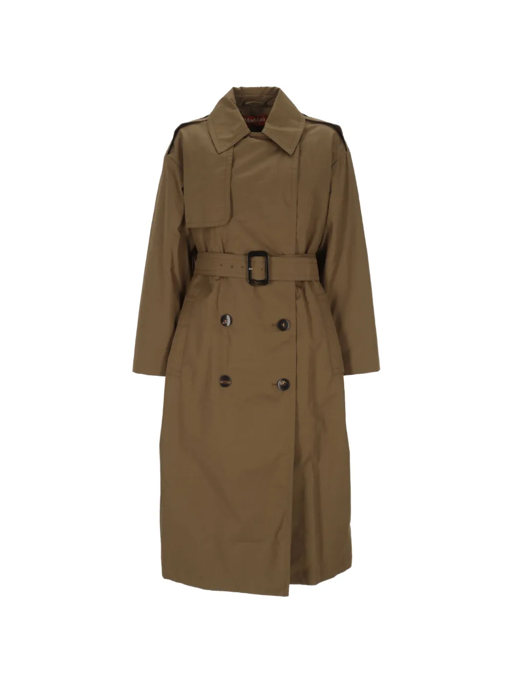 Max Mara Doppelreihiger Mantel mit Gürtel - Braun
