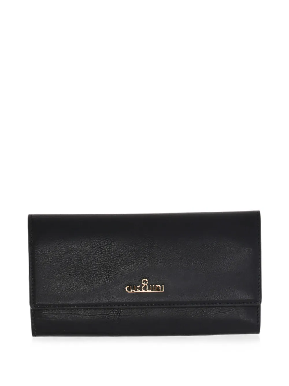 GIANNI CUCCUINI logo-plaque foldover wallet - Nero