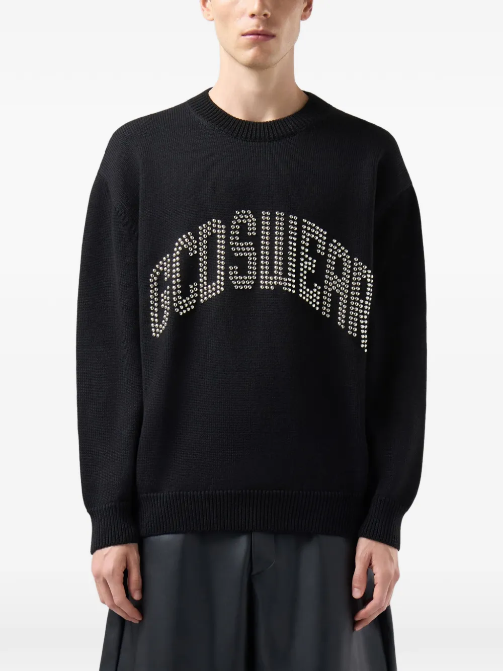 GCDS Trui verfraaid met studs en logoprint Zwart