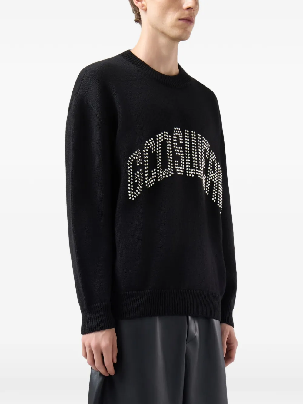 GCDS Trui verfraaid met studs en logoprint Zwart