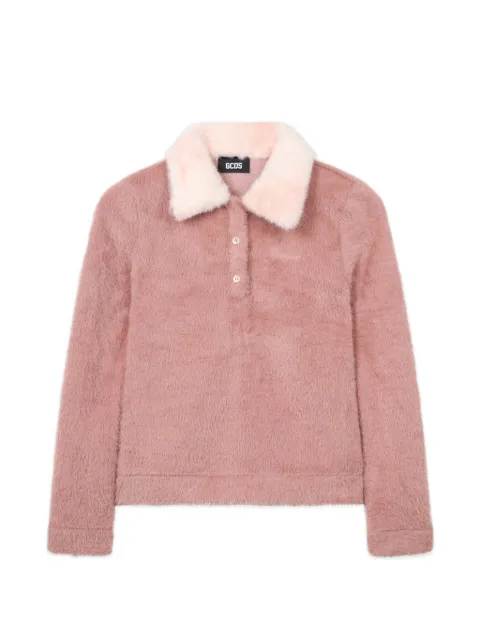 GCDS Poloshirt aus Faux Fur