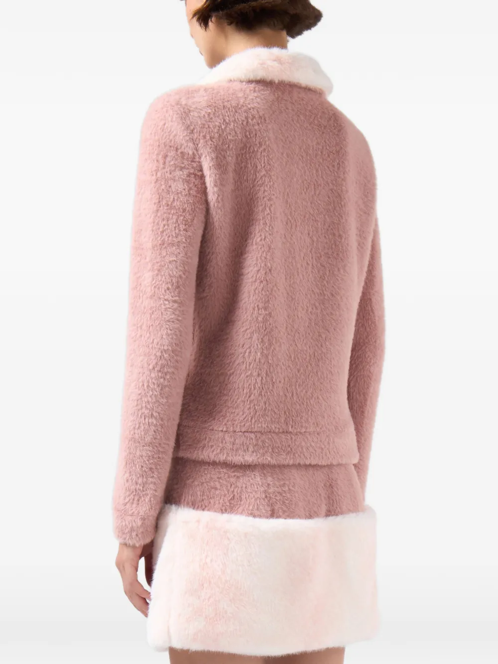 GCDS Poloshirt van imitatiebont Roze