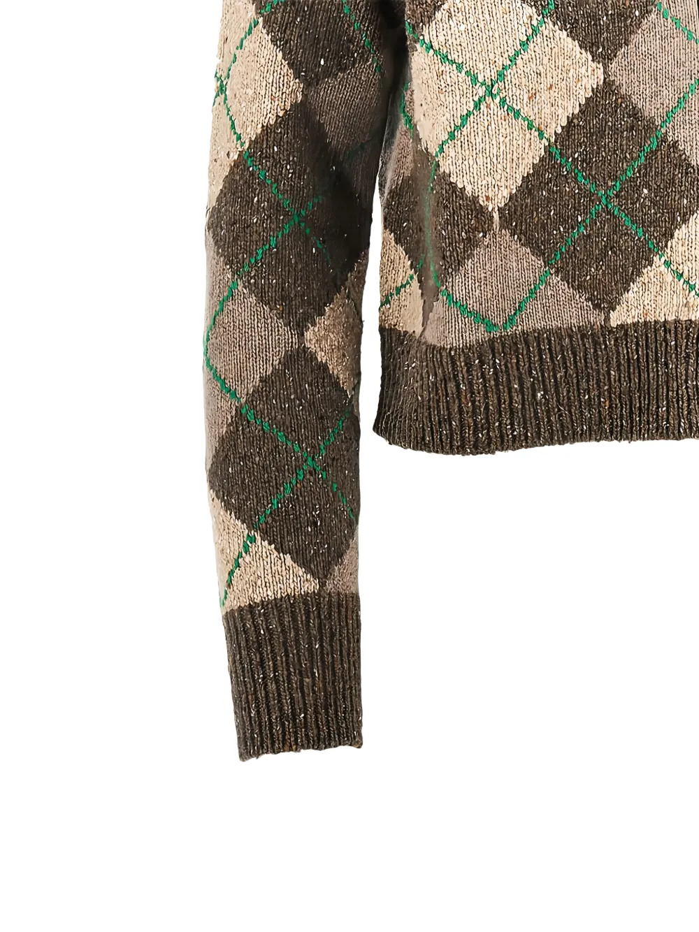 Weekend Max Mara argyle-knit button-up cardigan Bruin