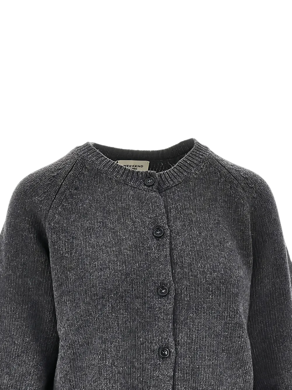 Weekend Max Mara Vest met raglanmouwen en geribbelde afwerking Grijs