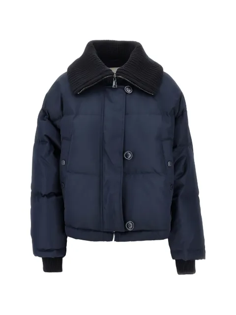 Weekend Max Mara water-repellent technical twill down jacket - navy