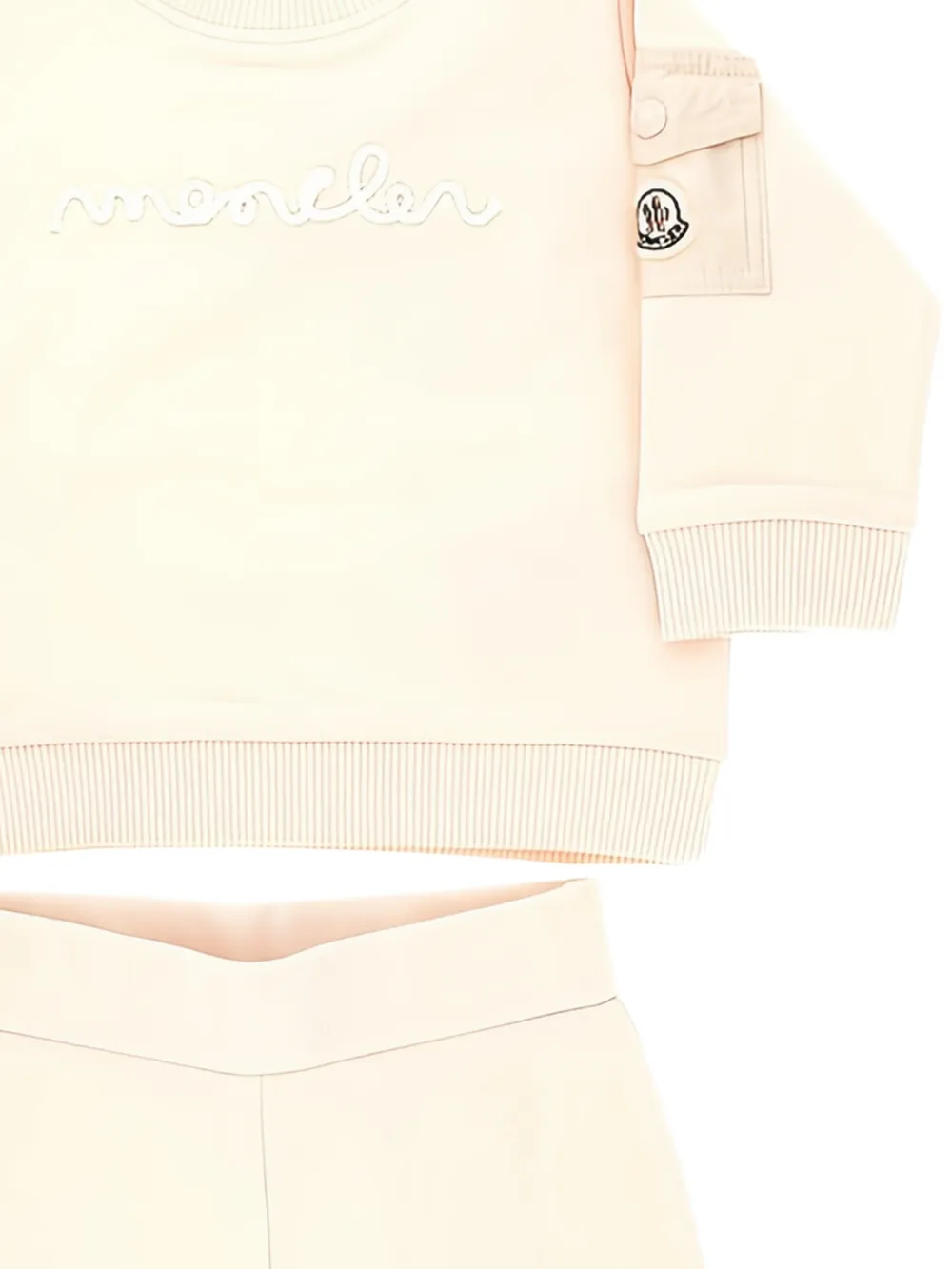 Moncler Enfant Trainingspak met geborduurd logo Roze