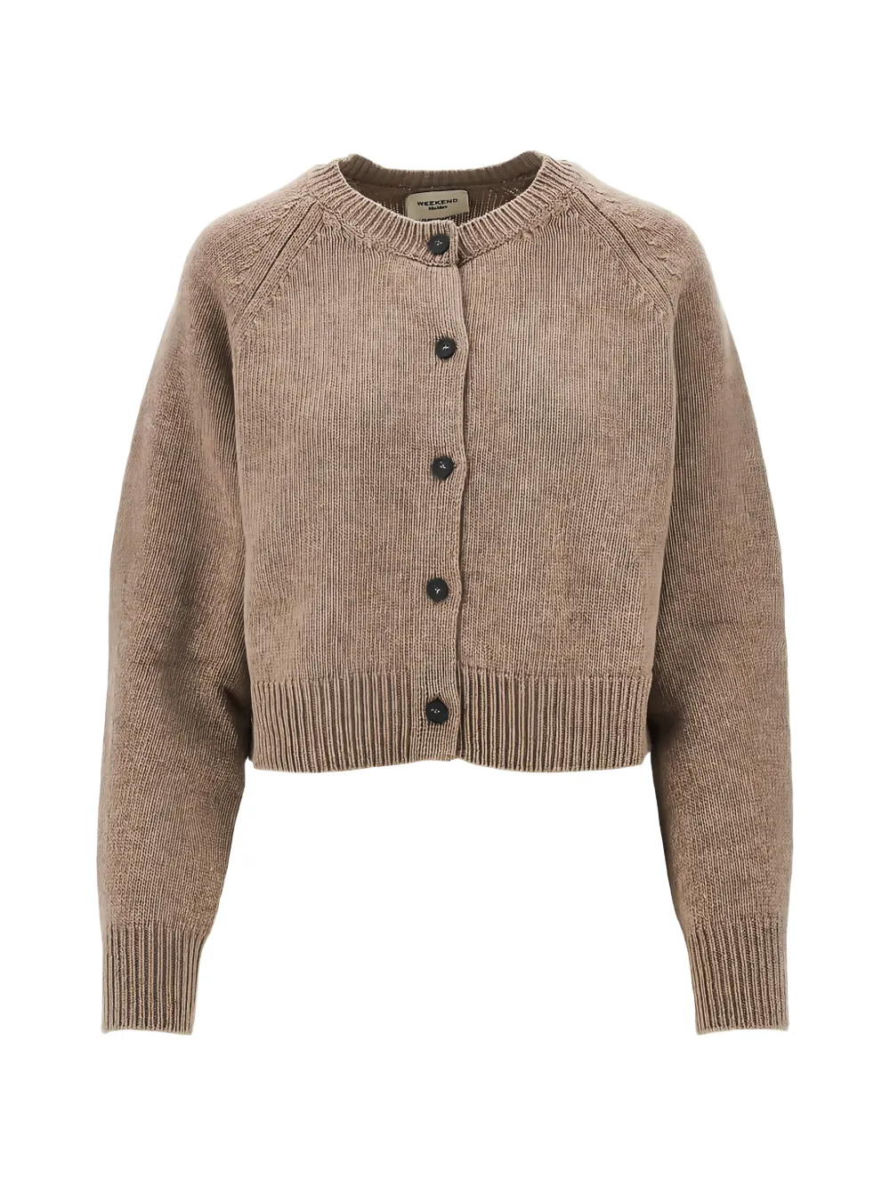 Weekend Max Mara ribbed-trim wool cardigan - Toni neutri