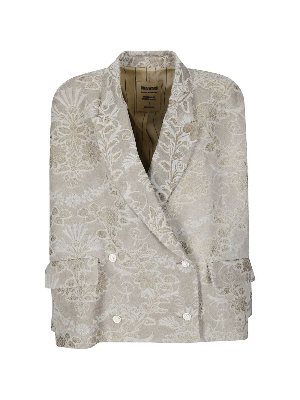 Uma Wang Crossword floral-jacquard blazer - Nude