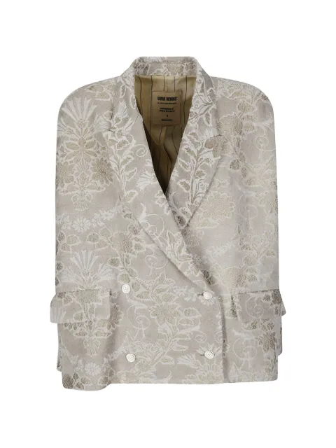 Uma Wang Crossword floral-jacquard blazer