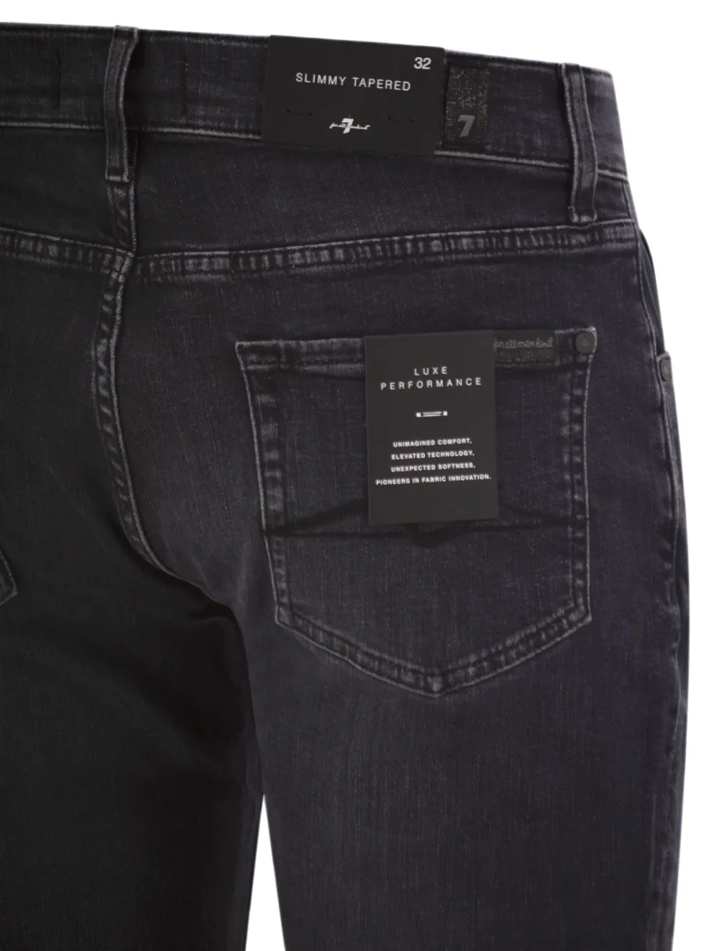 7 For All Mankind Jeans met riemlussen en knopen Zwart