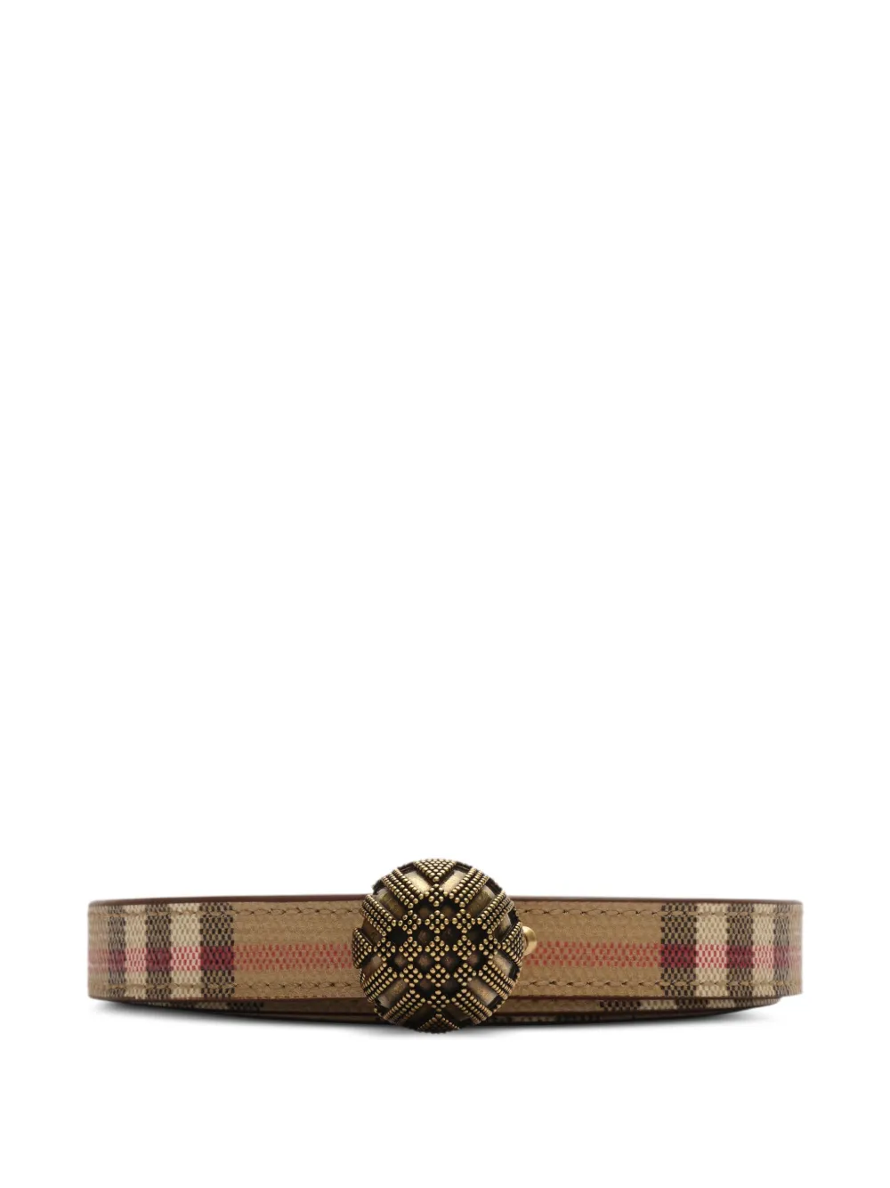 Burberry thin check granulation belt - Neutrals
