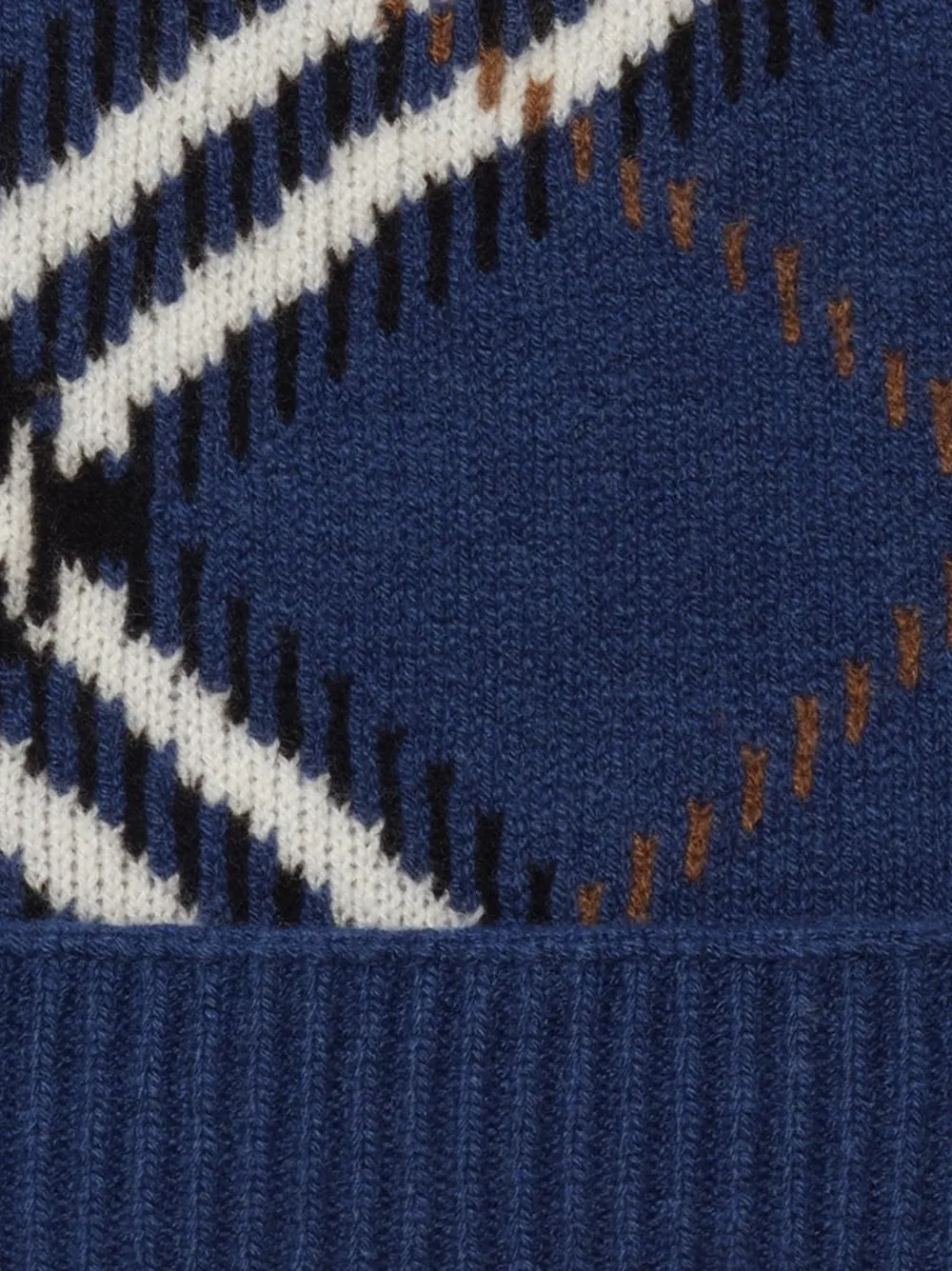 Burberry Geruite muts van kasjmierblend Blauw