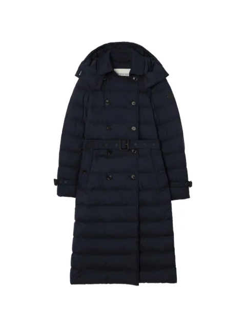Burberry long nylon Audley puffer coat