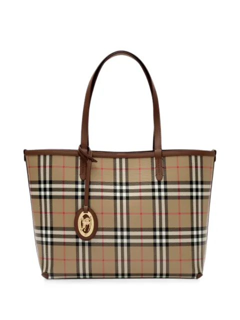 Burberry small check tote