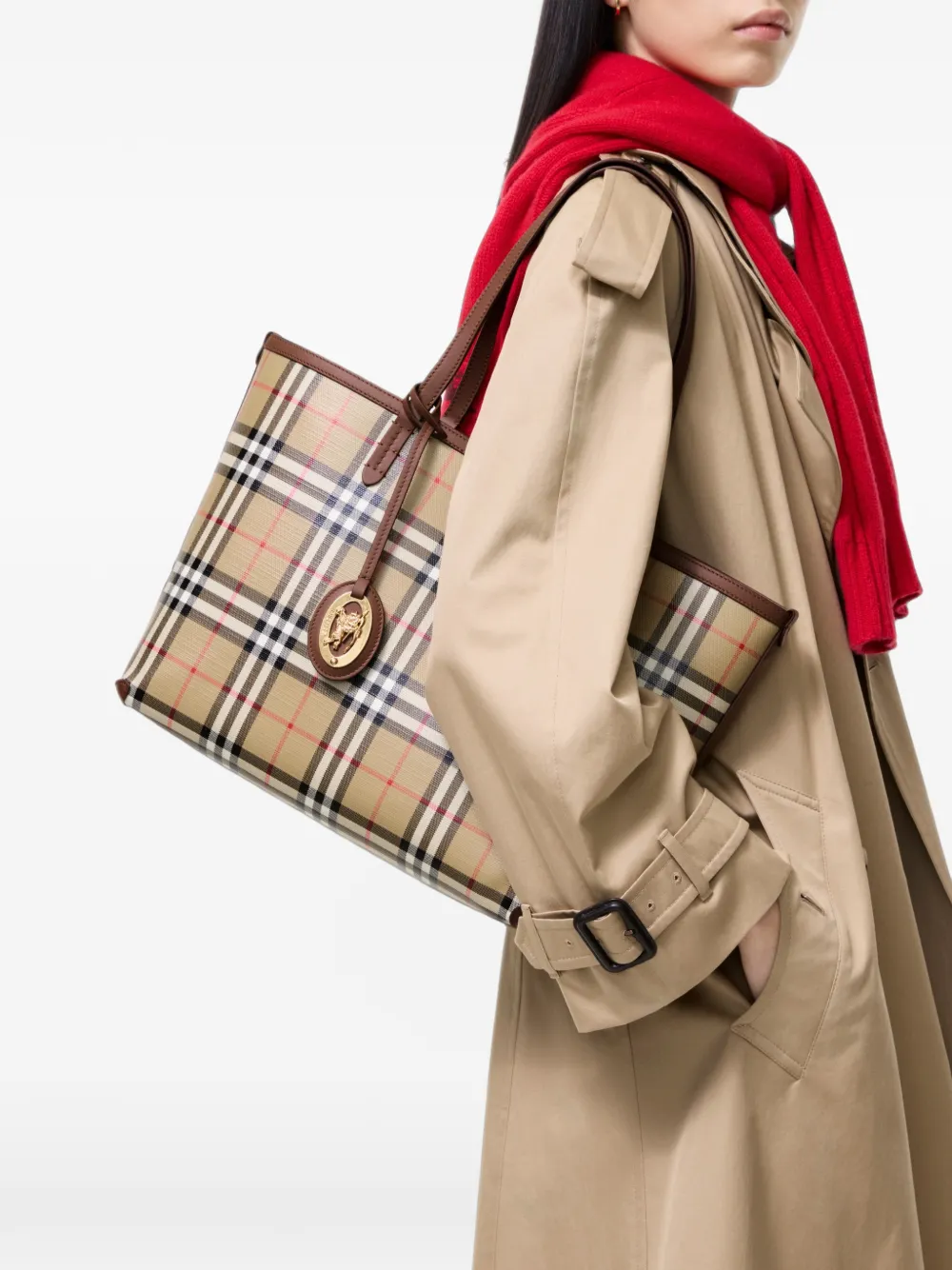 Burberry Kleine Check shopper Beige