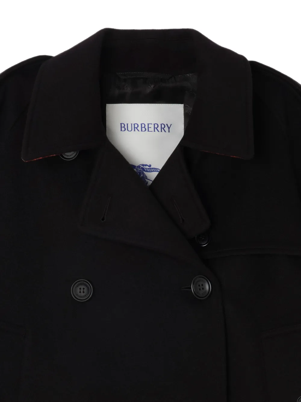 Burberry Mayfair cropped kasjmier trenchcoat Zwart