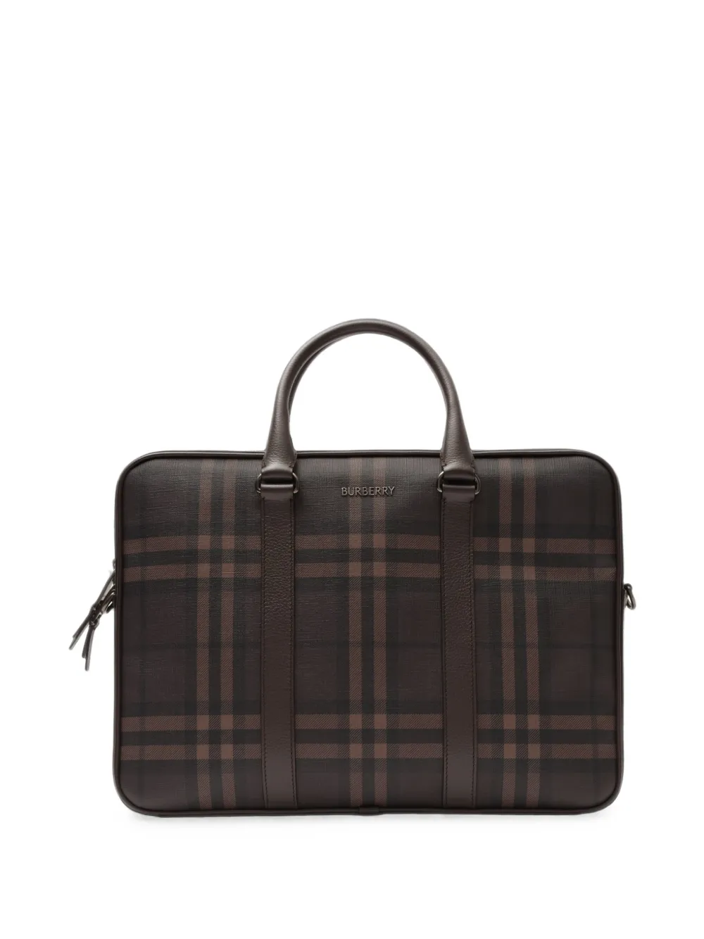 Burberry City Check aktetas Bruin