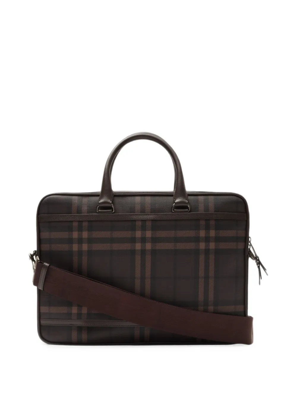 Burberry City Check aktetas Bruin