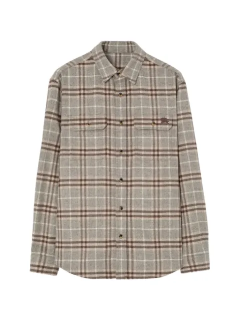 Burberry sobrecamisa con motivo de cuadros