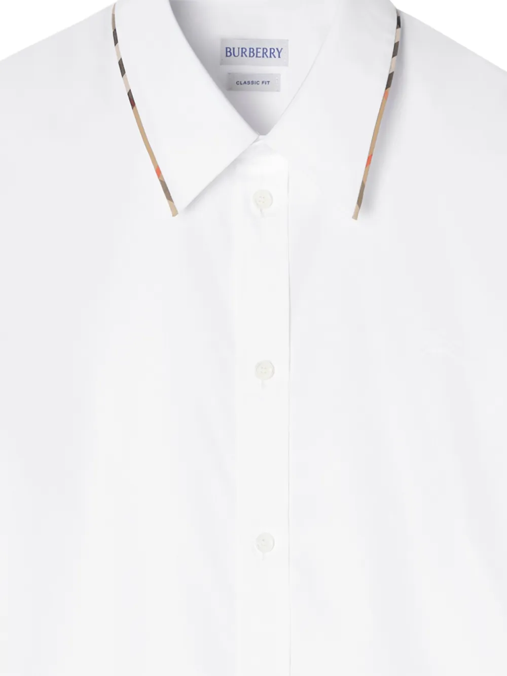 Burberry classic fit cotton poplin shirt Wit