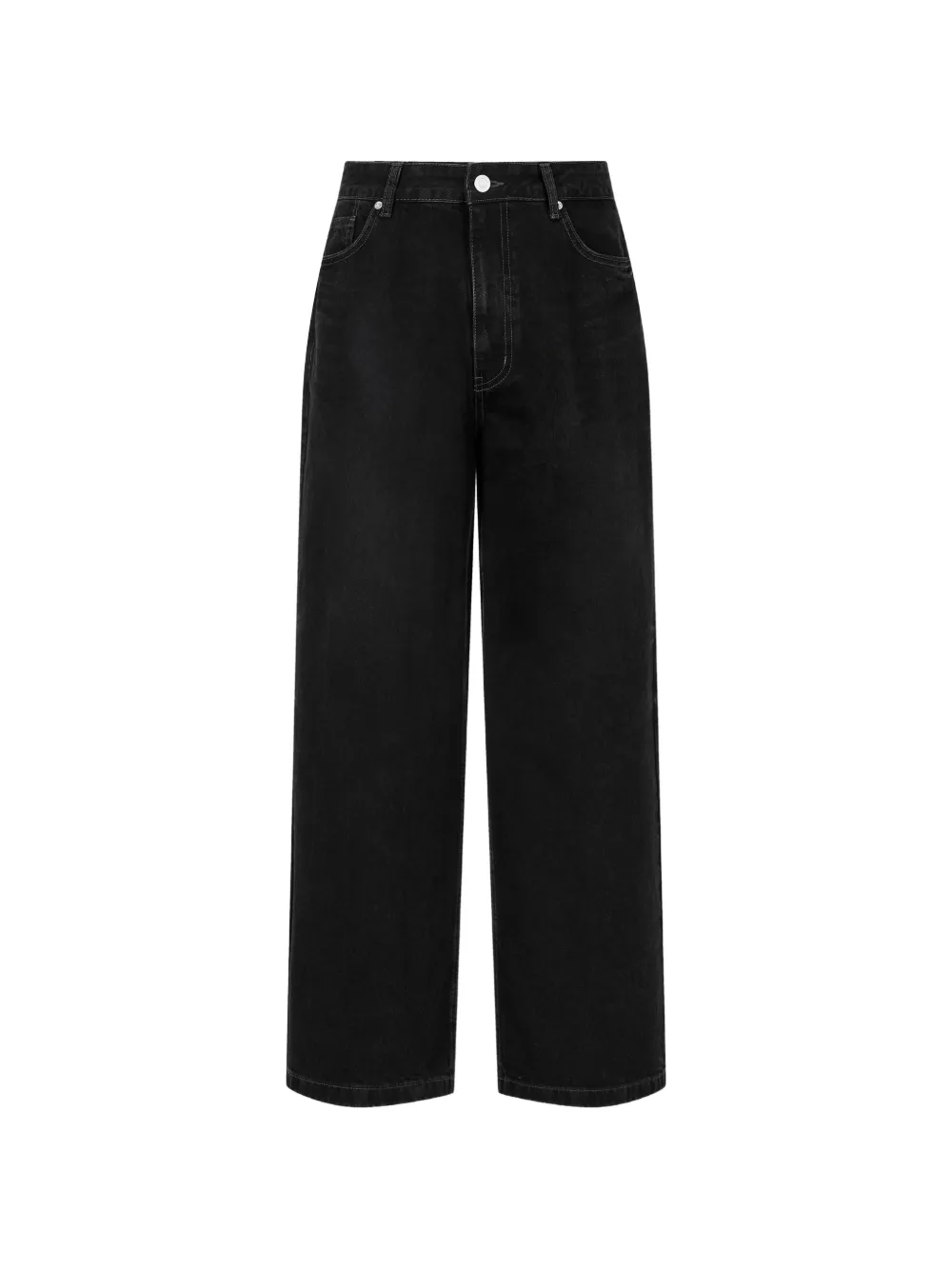 TOMBOY straight-fit washed jeans - Nero