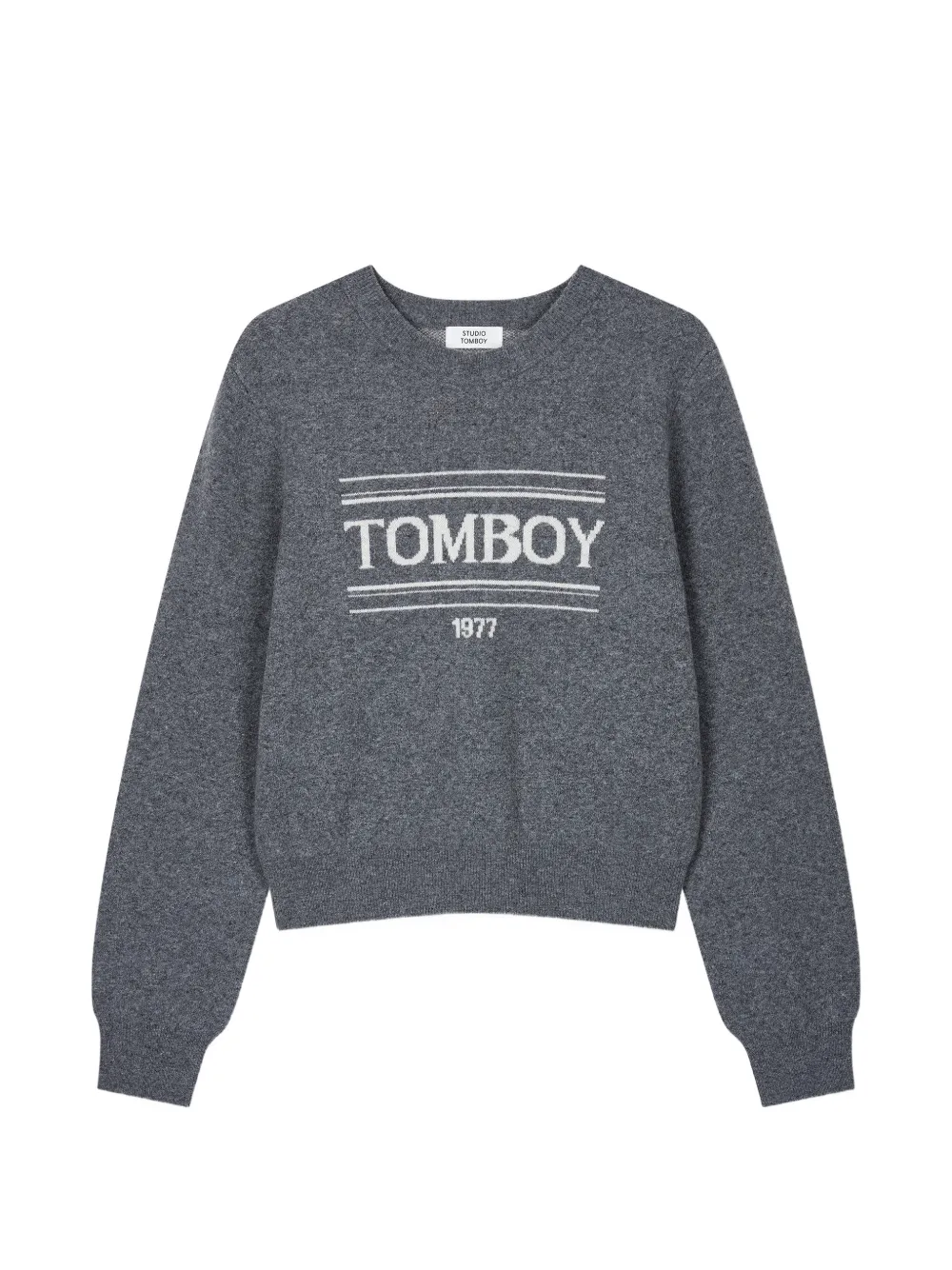 TOMBOY logo-intarsia sweater