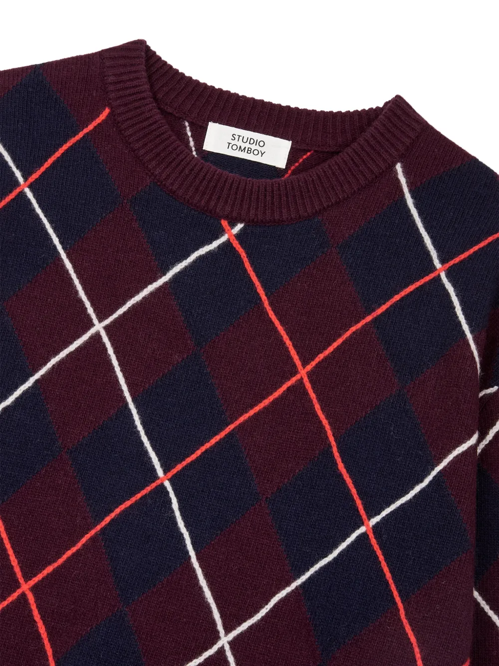 TOMBOY Trui met argyle patroon Paars